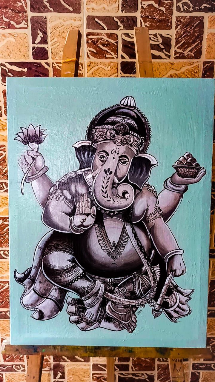 Canvas Study 24 — Canvas Paintings by Nisha Arts, Acrylic on canvas, 2025